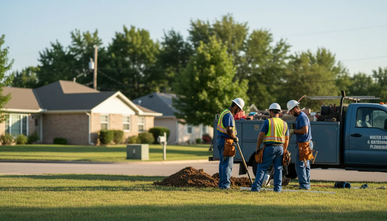 Residential water line and bathroom plumbing service in New Haven, KY